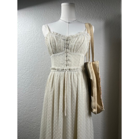 Patrons of Peace Dresses & Skirts - Patrons of Peace Swiss Dot Tiered Maxi Dress Gunne Sax Prairie Cottagecore